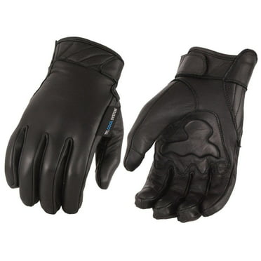 Milwaukee Leather Men's Leather Glove w/ Rubberized Knuckle & Gel Palm MG7501